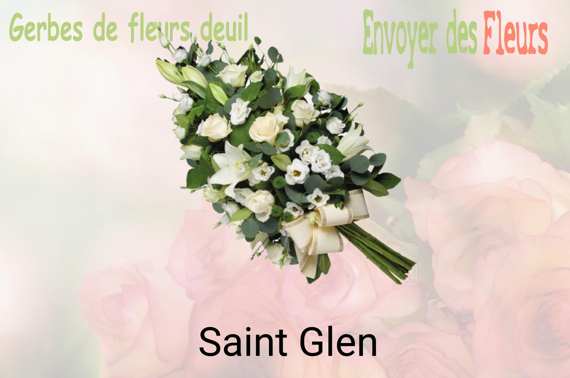 Gerbe de fleurs de deuil livrée à Saint-Glen